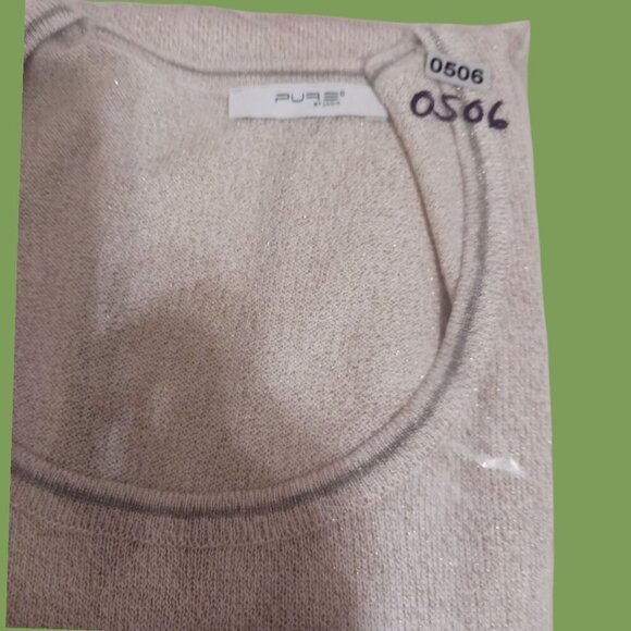 Pure By Lucia Sleeveless Top with Subtle Shimmer gold Gold Size 10 - Picture 13 of 13